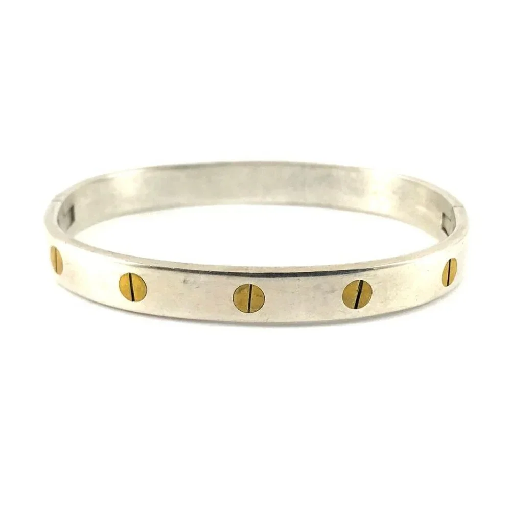 Vintage Taxco Mexico TB-94 Sterling Silver 925 Bangle Bracelet - Picture 2 of 3